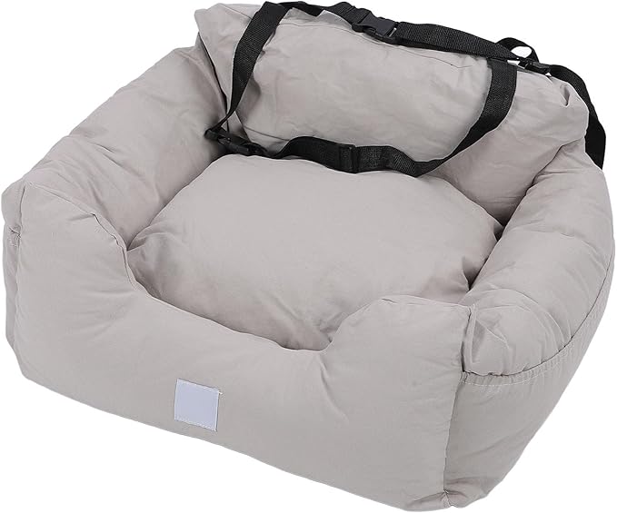 Dog Car Seat Removable Washable Portable Antislip Pet Car Bed for Small Medium Dogs Cats