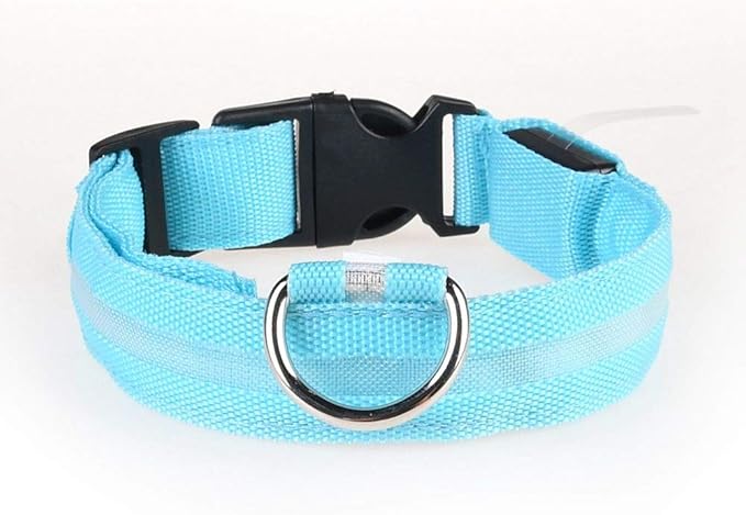 LED Dog Collar Safety Collar USB Rechargeable Adjustable Glowing Pet Collar Basic Dog Collars Reflective Light Up Collars for Your Dogs 8 Colors with 3 Sizes