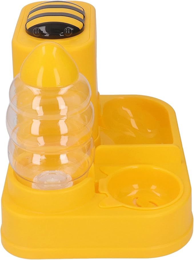 2 in 1 Automatic Pet Feeder and Water Dispenser, Pet Food Bowl, Gravity Food Feeder and Waterer, Large Capacity Dry Wet Separation Dog Cat Food and Water Dispenser Set