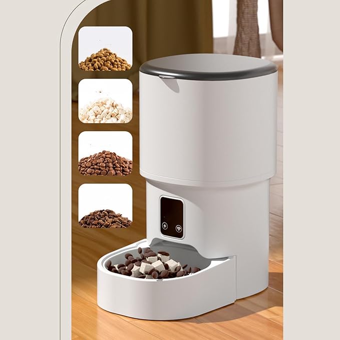 Smart Pet Food Dispenser Multifunctional Food Feeder and Waterer WiFi Remote Feeding Machine for Cat Dog