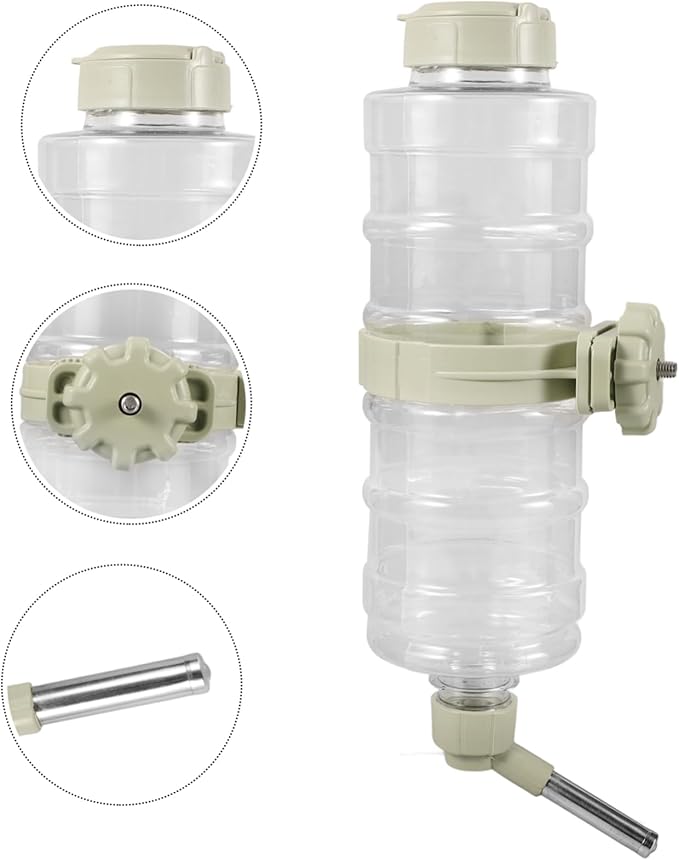 GANAZONO Automatic Pet Water Dispenser Leak Water Feeder for Dogs Cats Rabbits and Small Animals Hanging Water Bottle for Crates Easy to Install and