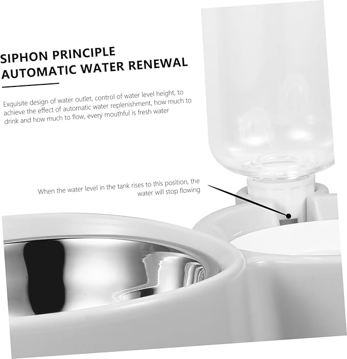 Angoily Pet Dog Food Bowl Automatic Water Dispenser Dual-use Feeder for Convenient Pet Hydration Nutrition Easy to Design
