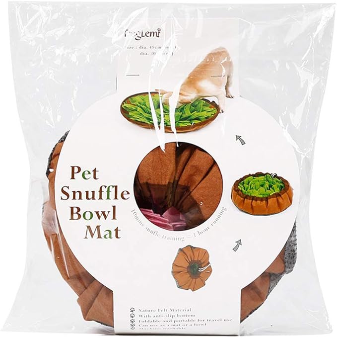 Dog Snuffle Bowl Mat Treat Puzzle Dog Snuffle Feeding Mat Training Pad Nose Work Mat Slow Eating Bowl(Green)