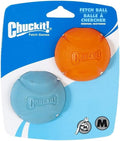 Chuckit! Medium Fetch Ball 2.5", 2 Pack (Colors Vary)