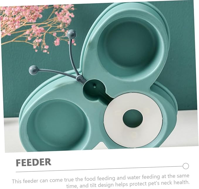 Sosoport Household Water Feeder and Dog Accessory Automatic Pet Water Dispenser with Dual Bowl Design Non-Slip Base and Transparent Detachable Bottle for Cats and Dogs