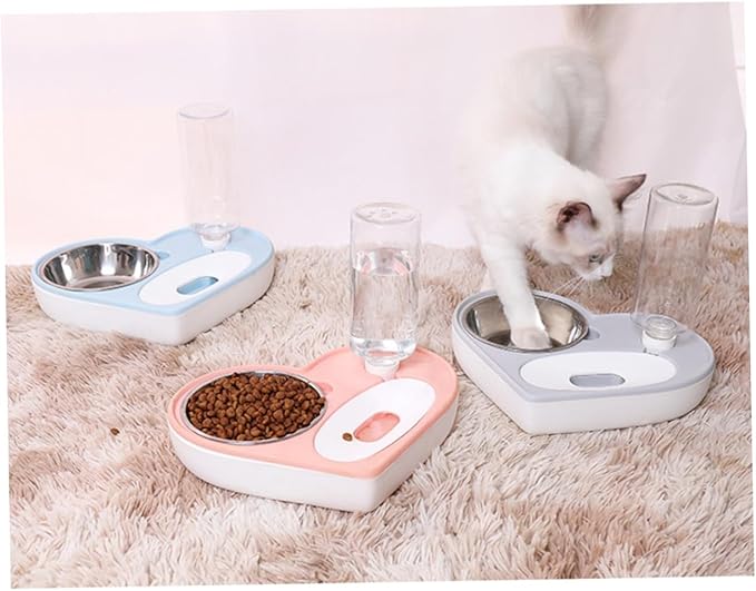 BESPORTBLE Dog Water Bowl Dispenser Auto Pet Drinking Supplies Heart Shaped Bowl Non-Slip Pet Water Feeder Cat Dog