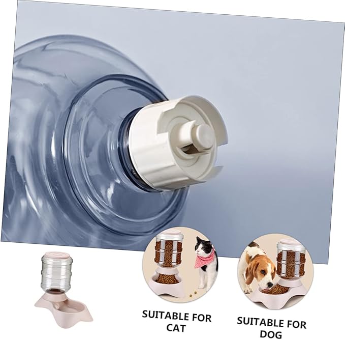 Automatic Cat Feeder and Pet Food Dispenser Detachable Design for Convenient Feeding Transparent Bottle for Easy Volume Monitoring Food-Grade Material for Pet Safety for Cats and