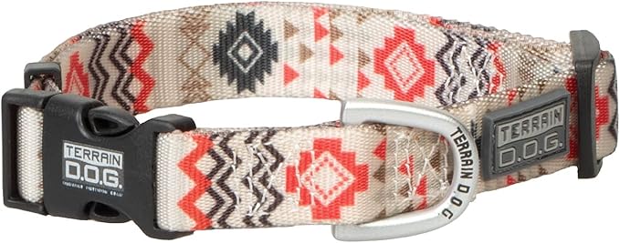 Terrain D.O.G. - Climbing-Grade Tubular Webbing - Premium Patterned Snap-N-Go Adjustable Dog Collar