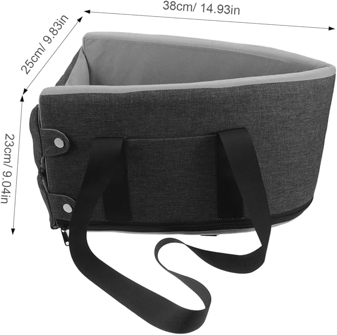 POPETPOP Dog Car Seat for Pets Portable Center Console Design Comfortable Durable Travel Seat for Dogs and Cats for All Seasons Fits Car Models