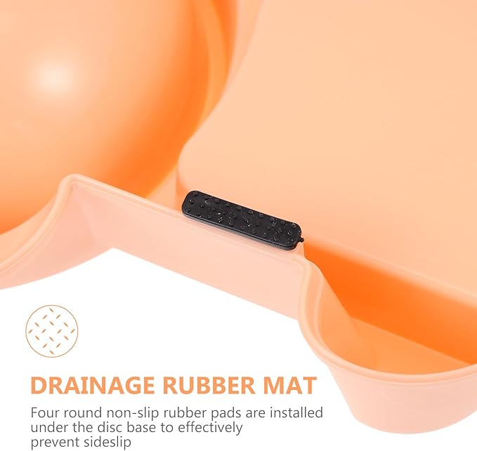 Multifunctional Stainless Steel Dog Food Bowl and Automatic Water Dispenser, Wear-Resistant Pet Puppy Feeder for Home and Outdoor Use, Orange Pink