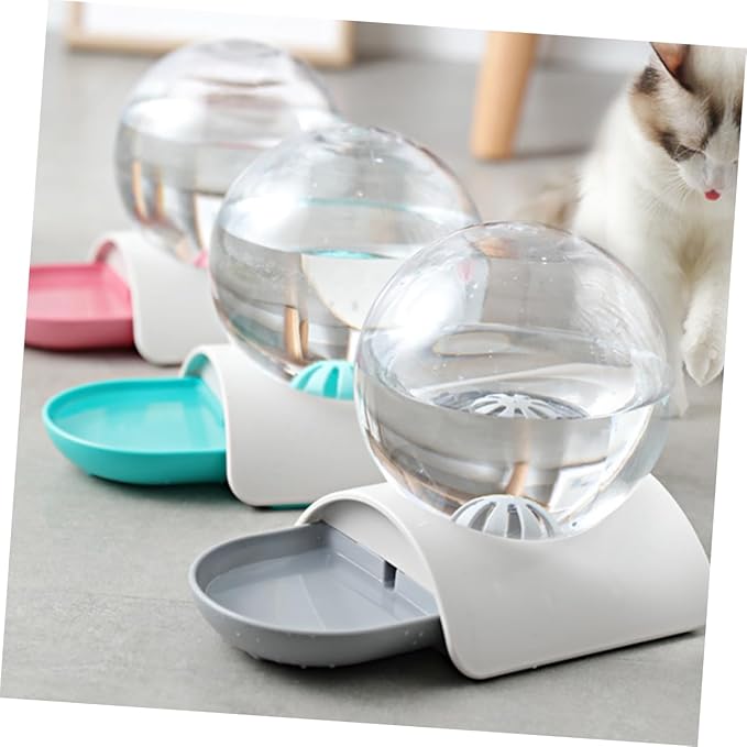SUPVOX Automatic Pet Water Dispenser Drinking Bowl for Cats and Dogs Smooth Unique Design Grey for Home Decor and Easy Access to Fresh Water