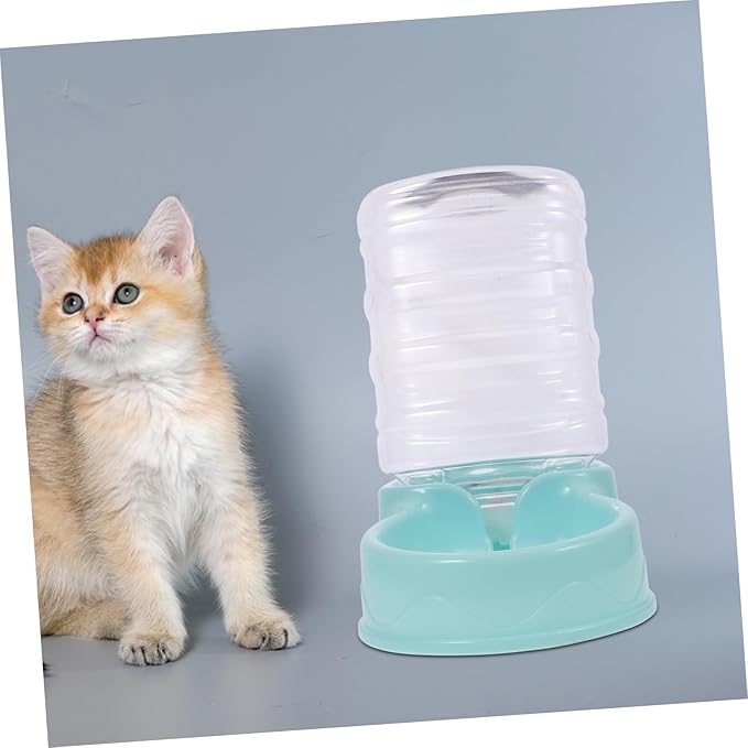 BESPORTBLE Pet Water Dispenser Feeder Bowl Cat Dog Automatic Feeder Easy to Fill Plastic