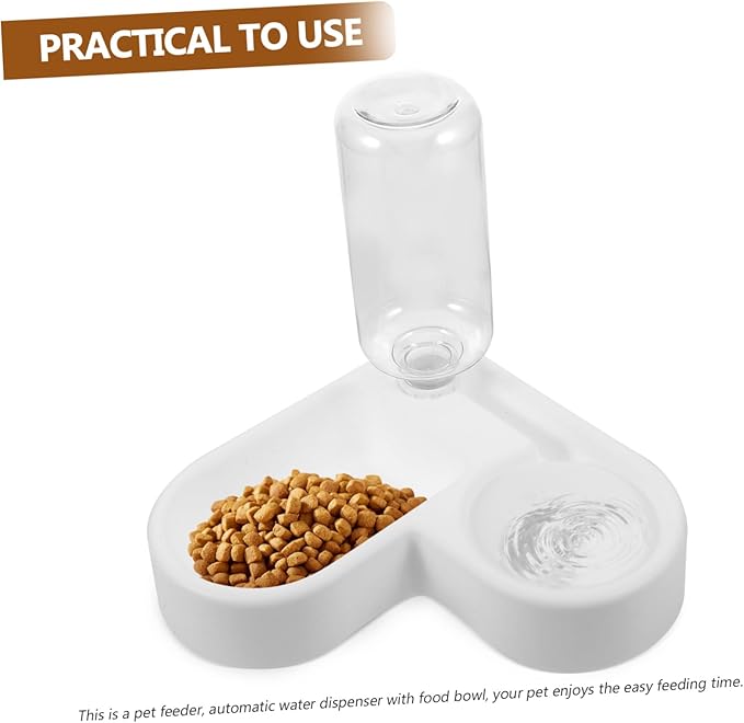 Automatic Cat Water Feeder with Integrated Food Bowl Multi-Function Pet Supply for Cats and Dogs Easy to Clean Design Convenient Fresh Water Access