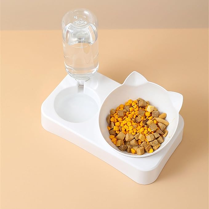 Pet Automatic Waterer Cats Feeder Food Container Bowl Upgrade Water Fountain 2 in 1 Pet Large Dog Water Feeder