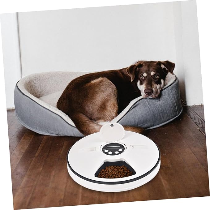 Smart Automatic PET Feeder Timer 6-Compartment PET Feeding Bowl for Dogs and Cats Adjustable Portion Control Dry Food Dispenser Easy to Use