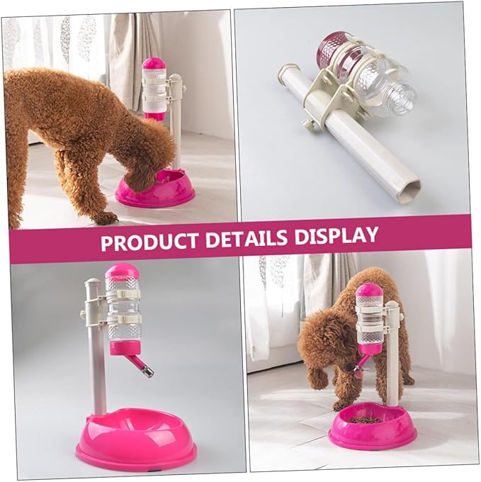 1pc Automatic Pet Water Dispenser and Food Holder Height and Material Easy to Clean Water Bowl for Dogs and Cats Portable and Convenient Pet Supplies
