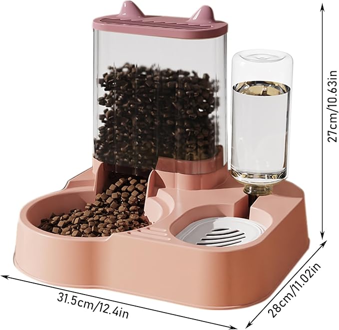 Pet Food Dispenser – Automatic Dog and Cat Feeder with Water Bowl, Smart Portion Control | Longtail Large Capacity Feeding Solution for Pets Indoor Outdoor Use