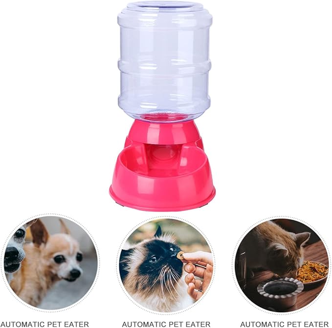 POPETPOP Dog Automatic Feeder- Pet Food Dispenser Self Dispensing Gravity Automatic Feeder for Small&Medium Pets 3. 5L ()