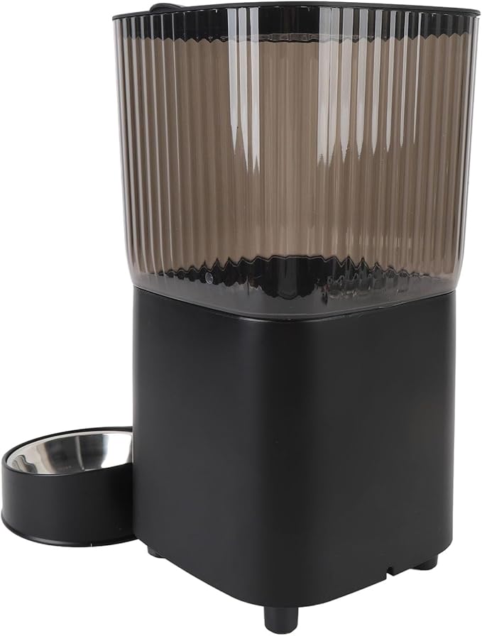 Cat Food Dispenser,Automatic Cat Feeder Automatic Cat Feeder Pet Dry Food Dispenser Triple Preservation with Stainless Steel Bowl for Small Medium Pets (Dual Bowls)