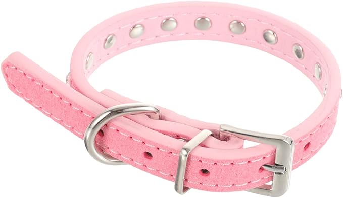 POPETPOP Adjustable Rhinestone Pet Collar for Dogs and Cats Pu Leather Design Comfortable and Stylish for Parties and Daily Wear