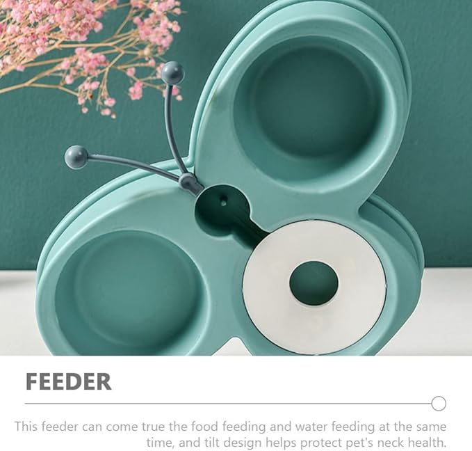 Mipcase Automatic Pet Feeder Water Dispenser Non- Dog Accessory Bowls Convenient Multi-Function Kit for Cats Dogs Easy Busy Pet Owners