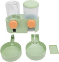 Pet Food Water Dispenser, Large Capacity Smart Dual Bowl Pet Food Water Dispenser Multifunctional Hanging Automatic Self Feeding and Waterer Set for Dogs Cats