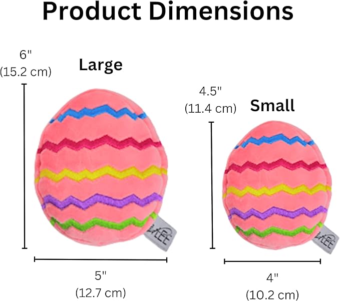 Midlee Easter Egg Plush Dog Toy - Pink (Small)