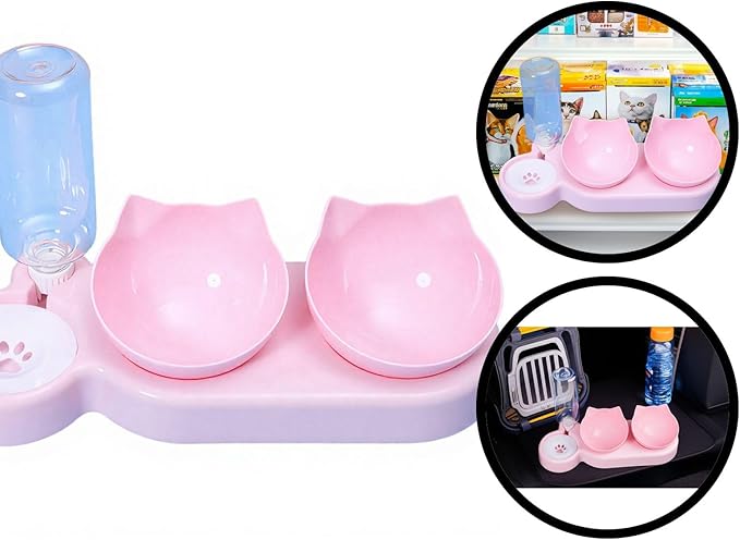 Automatic Pet Bowl for Dogs and Cats with Water Dispenser - 3-Day Feeding and Drinking Station for Home, Store, Boarding, and Travel