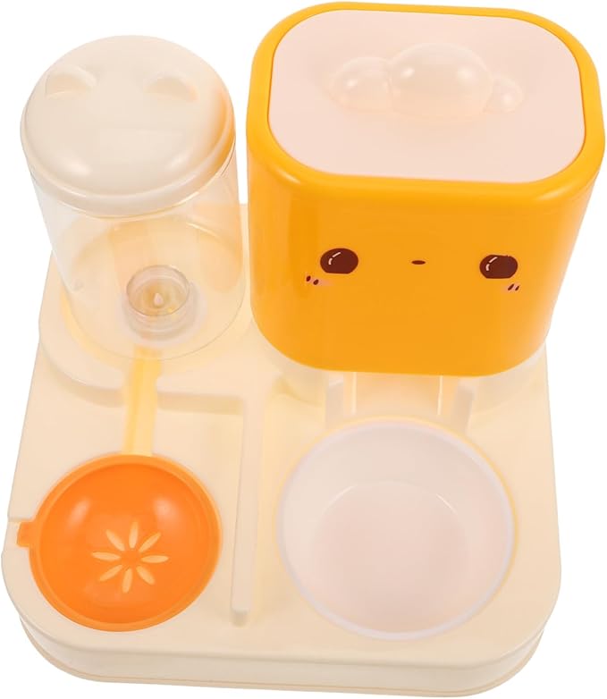Hemoton Automatic Pet Feeder Water Dispenser Double Bowls for Cats Dogs Self-Feeding Cat Feeder Pet Food and Waterer Dog Bowl