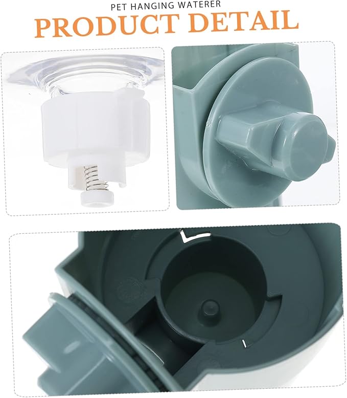 Pet Hanging Water Dispenser Automatic Cage Feeder for Dogs and Cats Prevents Spills Bottle Design for Easy Monitoring for Puppies and Animals