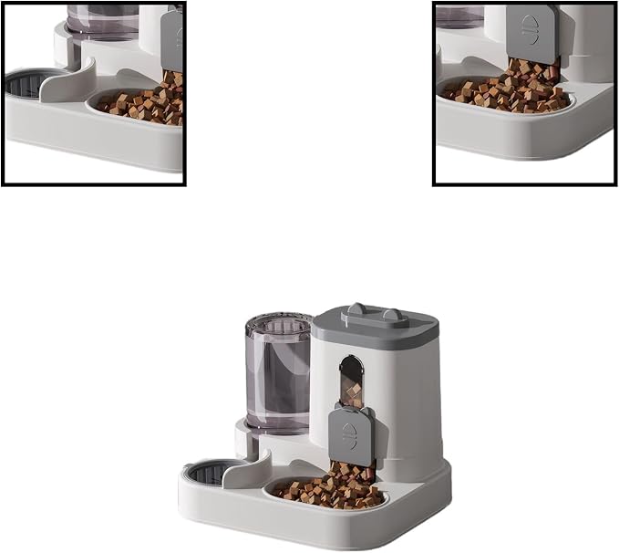 Automatic Pet Feeder with Water Dispenser - Self-Feeding Station for Cats and Dogs, Ideal for Home or Travel Use