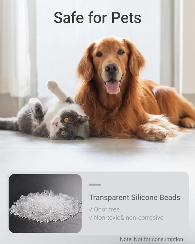 16 Packs Pet Food Desiccant Bag Compatible with Voluas Automatic Pet Feeders, Desiccant Packs Replacement for Dog Treat Container/Automatic Pet Feeder, Keep Pet Food Fresh, Individually Packaged