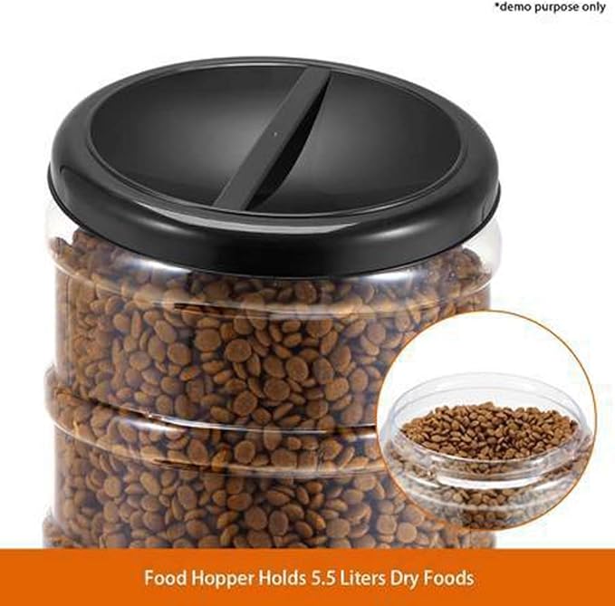 Pet Automatic Feeding Device Feeding Machine Dog and Cat Device Pet Feeding Timing Quantitative Feeding Machine 5.5L Intelligent Portable
