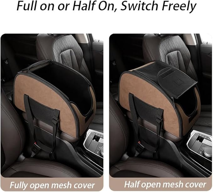Center Console Dog Car Seat for Toyota RAV4 C-HR 2016-2025, Console Dog Car Seat, Small Dog Car Seat, for Small Pets up to7,5 kg,Grey
