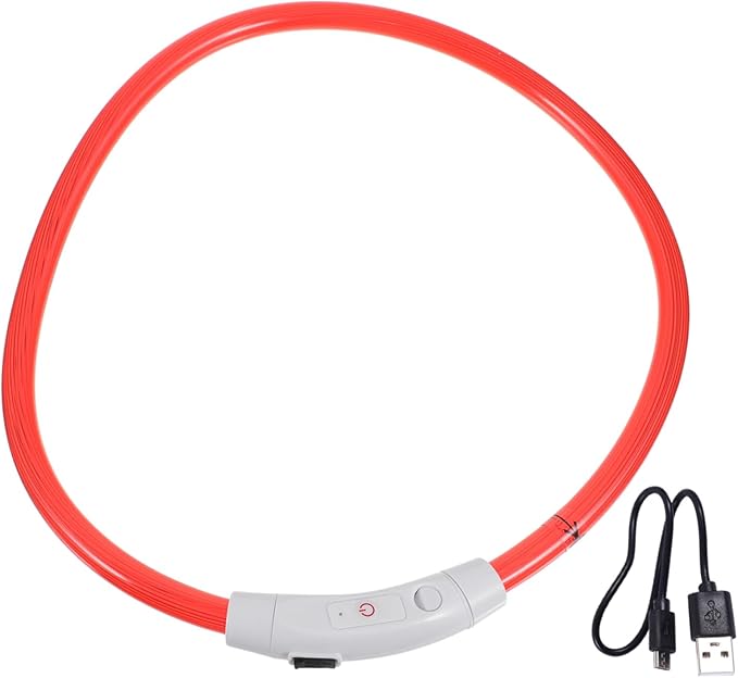 Totority LED Dog Collar Rechargeable Glow Collar for Night Safety Stylish Pet Accessory for Parties and Outdoor Activities High Visibility