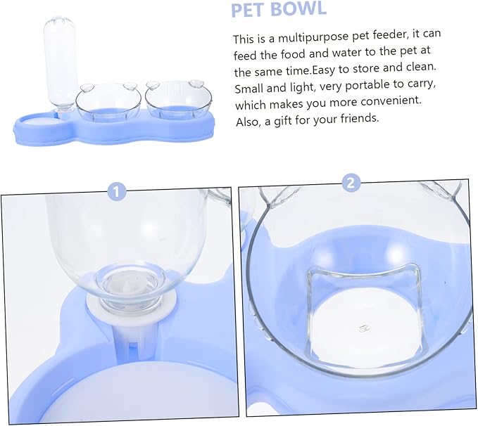 BESPORTBLE Double Design Detachable Pet Feeder Skid Dog Food and Water Bowl for Cats and Dogs Easy to Automatic Water Dispenser for Busy