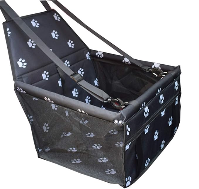 Dog Car Seat Car Booster Seat Travel Carrier Cage Oxford Breathable Folding Soft Washable Travel Bags for Dogs Cats or Other Small Pet