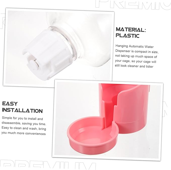 Automatic Hanging Water Feeder for Dogs and Cats Compact Easy to Install Pet Drinking Device Safe Material No Low-Quality Keeps Pets Hydrated