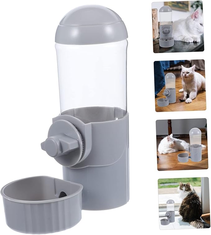 Kisangel Automatic Pet Water Dispenser for Dogs and Cats No-Leak Hanging Water Feeder Capacity Prevents Spills for Pet Cages and Travel