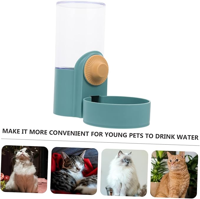 1pc Automatic Cat Water Dispenser Pet Cage Hanging Waterer Easy Install Continuous Height Pet Drinking Tool for Dogs Cats