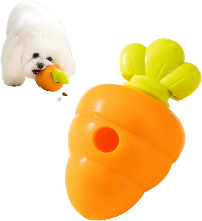Dog Carrot Puzzle Toy Slow Feeder Nose Work Feed Games Hide and Seek Interactive Toy for Puppy IQ Stimulation &Treat (Orange, Small)