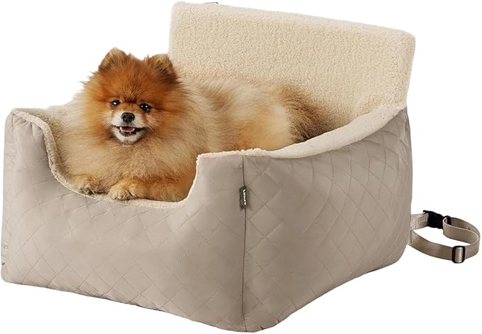 Safe Pet Car Seats Including Storage Pockets and Adjustable Strap for Secure Transport of Small to Media Breed Dogs Small Dog