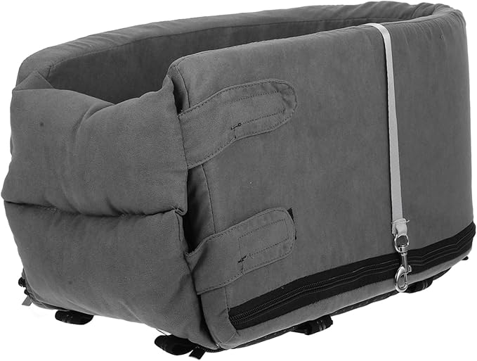 Mikikit Car Pet Cushion Seat Cover Non- Dog Bed for to Backseat Protector for Dogs Cats Grey for Cars Suvs