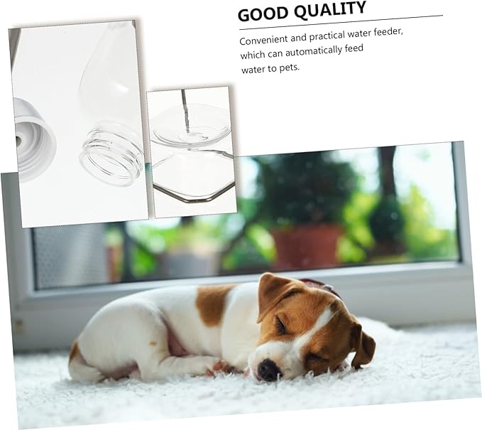 2 Pcs Automatic Hanging Water Dispenser Feeder for Pets Practical Drinking Fountain Safe Convenient Water Holder for Dogs Cats No Leakage Design
