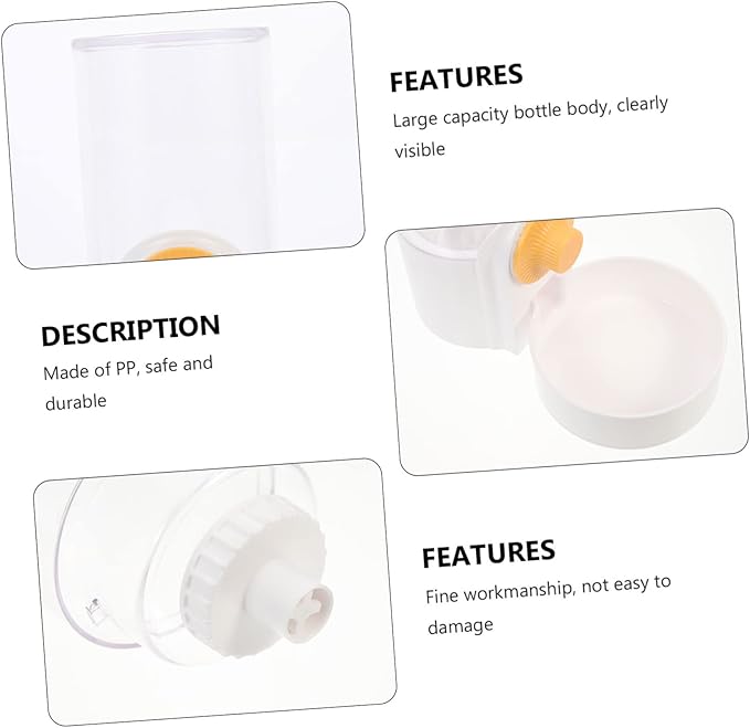 BESPORTBLE Hanging Automatic Pet Feeder and Water Dispenser Convenient for Cats and Dogs Leak Design Suitable for Animals Like Hamsters and Ferrets Easy to Observe Food Levels