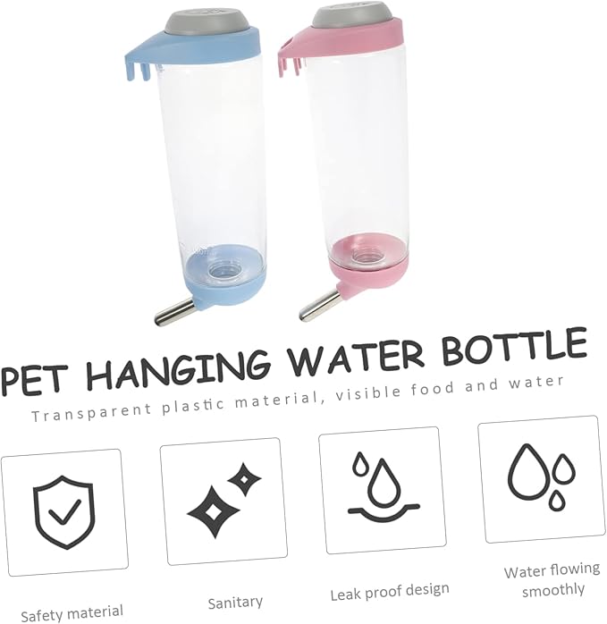 DECHOUS 2Pcs Automatic PET Water Dispenser for Dogs and Cats Hanging Water Feeder Interactive Ball Design PET Supplies for Indoor Use