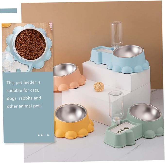 SUPVOX 1set Adorable Multi-Function Feeding Bowl Automatic Water Dispenser for Dogs and Easy to Convenient Pet Feeder