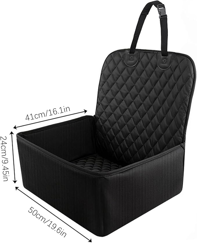 Pet Safety Car Seat Cushion, Adjustable Barrier Design, 50x41x24cm, Dog Cat Seat Protector Cushion Carrier Cover, Stable and Secure, for Car Trips SUV Travel Backseat Use