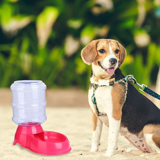 POPETPOP Dog Automatic Feeder- Pet Food Dispenser Self Dispensing Gravity Automatic Feeder for Small&Medium Pets 3. 5L ()