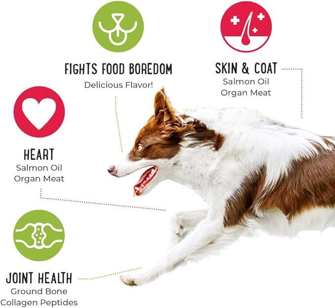 iHeartDogs Dog Food Topper - Freeze-Dried Raw Dog Food Seasoning with Collagen Peptides - Grain Free Superfood Meal Mixer (Chicken, 8 Ounce)